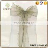 Cheap Wholesale Organza Chair Cover Sash thumbnail-4