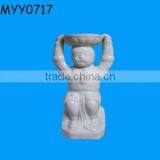 White Ceramic Human Shape Candle Stand thumbnail-1