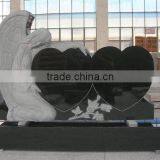 Exquisite Design Black Granite Stone Angel Monuments Headstones thumbnail-1