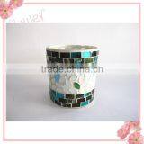 Pair Tall Stemmed Vase Antique Spring Colored Handblown Glass Trumpet Vases thumbnail-3