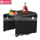 Set Of 3 Mondern MDF Wood Nesting Tables Nest of 3 Coffee Tables Living Room Side End Tables thumbnail-4