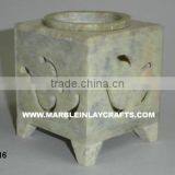 White Soapstone Aroma Oil Burner , Aroma Fragrance Oil Diffuser thumbnail-1