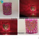 Wedding Pink Handing Mosaic Glass Candle Votives thumbnail-2