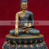 Indoor Fengshui Metal Crafts Bronze Nepal Handmade Buddha Statue for Sale