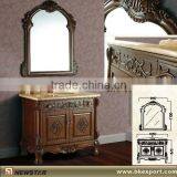 Antique Light Walnut Mirror Bath Cabinet thumbnail-1