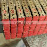 2 Meters Englisth Wood Ruler Red End thumbnail-3