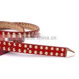Wholesale Double Layer Rivets Decorated Square Pattern Buckle Sex Women Lady Thin PU Waist Belt thumbnail-5
