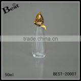 Cosmetic Packaging Low Price Crystal Glass Bottle Perfume 50ml With Gold Aluminum Cap Bulk Buy From China