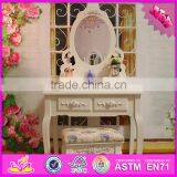 2016 Wholesale High Quality Bedroom Solid Wooden White Vanity Table W08H061 thumbnail-3