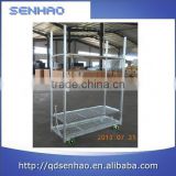 Hot 2015 metal mesh greenhouse cart for displaying and transporting flowers