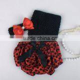 Wholesale Adorable Baby Diaper and Crochet Tube Top3 Sets , Satin Baby Bloomers, Baby Ruffle Bloomers , Toddler Cute Bloomer thumbnail-6