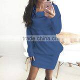 Women Casual Long Sleeve Dress Bodycon Evening Party Loose Sweater Mini Dress thumbnail-6