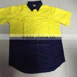 Manufacturer Custom Short Sleeves 100% Cotton Safety Work Shirts Hi Vis Shirts thumbnail-1