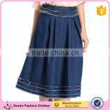 2017 Lady Midi Latest Model Denim Skirt Jean thumbnail-1