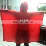 Red Waterproof Reusable PVC Poncho thumbnail-1