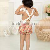 New Design Wholesale Fashion Newborn Baby Girls Floral Romper Infant Bodysuits Adorable Lace Kids thumbnail-6