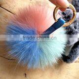 CX-R-55 Best Selling Wholesale Fashion Pendant Cute Fox Fur Ball Bag Charm thumbnail-3