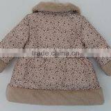 Winter Baby Girl Printed Fur Collar Over Coat thumbnail-2