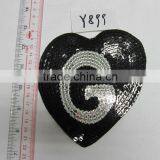 Embroidery Sequin Letter Badges
