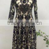 Embroidery Floral Fashion Long Ladies Evening Dress thumbnail-1