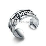 Manufacturer Top Quality Words Patterned Men's Jewelry Mystic Sterling Silver Big Ring for Men thumbnail-1