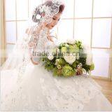 2016 New Wedding Fashion Towel Diamond Korean Style Long Drag Tail Wedding Dress Brides Slim Winter Wedding Dress thumbnail-5