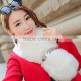 Cheap Price 2017 New Year New Model Girl Fur Scarf Faux Wool 95*12cm Fashional Style Young Ladies Shawl thumbnail-3