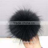DIY 15cm Raccoon Fur Pompoms Fur Balls for Knitted Hat Cap Beanies and Keychain and Scarves thumbnail-3