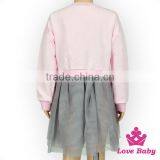 Baby Girl Winter Formal Dresses Cute Rabbit Long Sleeve Pink & Gray Tutu Dress thumbnail-4