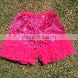 Hot Sale Fashion Girl Glitter Short Many Colors Sequin Shorts for Grils Ruffle Shorts thumbnail-6