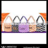 Newest Personalized Chevron Monogrammed Halloween Bucket thumbnail-1