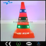 Colorful LED USB rechargeable traffic cone for emergency
