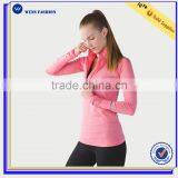 Wholesale Brushed Cotton Fabric Sweatshirts Blank Half Zip Women Sweatshirt thumbnail-2