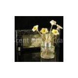 50ml Glass Bottle Oil Reed Diffuser With Plaster Decorative Flowers TS-RD30