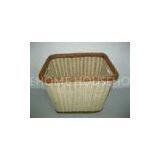 Eco-Friendly Poly Rattan Laundry Basket Rectangle With Handle