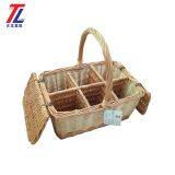 Wholesale Picnic Basket Hot Sale Cheap Handmade Woven Wicker Baskets With Lid thumbnail-3