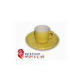 SINGLE COLOUR CUP WITH SAUCER thumbnail-2