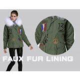 Wholesale Good Quality Army Green Cotton Shell Winter Jacket for Women