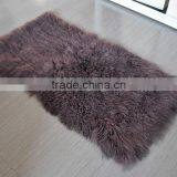 YR915 Genuine Mongolian Lamb Fur Blanket/Warm Winter Room Footcloth thumbnail-2