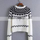 Custom Latest Fashion Design Sweaters Stock Computer Knitted Cashmere Women Loose Sweater thumbnail-5