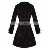 Ladies Double Breasted Short Gothic Punk Coat thumbnail-2