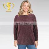 Wholesale Women Winter Clothing Knit Tops Net Blouse for Fat Mama thumbnail-5