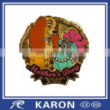 2015 mother day promotional badge in zinc alloy