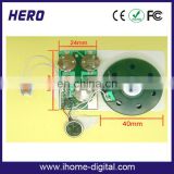 Light sensor recordable sound module for greeting card