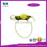 Elastic Band With Pre-tied Bow,stretch Loop With Satin Ribbon Flower thumbnail-1
