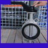 D71XP-150LBP ANSI150#standard SS304 Wafer Butterfly Valve DN100 With Aluminum Alloy Lever thumbnail-4