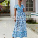 OEM Baroque Border Print Plus Size Short Sleeve Cover up Women Summer Casual Dress thumbnail-4