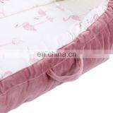 100% Cotton Newborn Portable Crib Baby Nest Sleeping Bassinet for Bed Portable Baby Lounger thumbnail-3