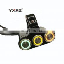 Waterproof Bike ATV 12V Handle Bar Switch on off Kill Stop Dual Momentary Button Motorcycle Aluminum Switch thumbnail-4