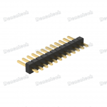 Denentech 1.27mm Pitch Single Row H1.0 Straight Pin Header Connector
